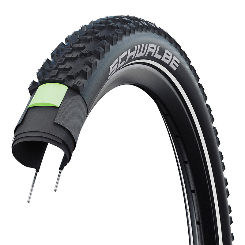 Schwalbe, Smart Sam Plus Perf, Mountain Tire, 29x1.60, Wire, Clincher, Addix, DD, GreenGuard, Reflex, 67TPI, Black