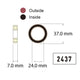 Wheels Manufacturing, Angular Contact, Sealed Cartridge Bearing, MR 2437, 24x37x7mm, Steel