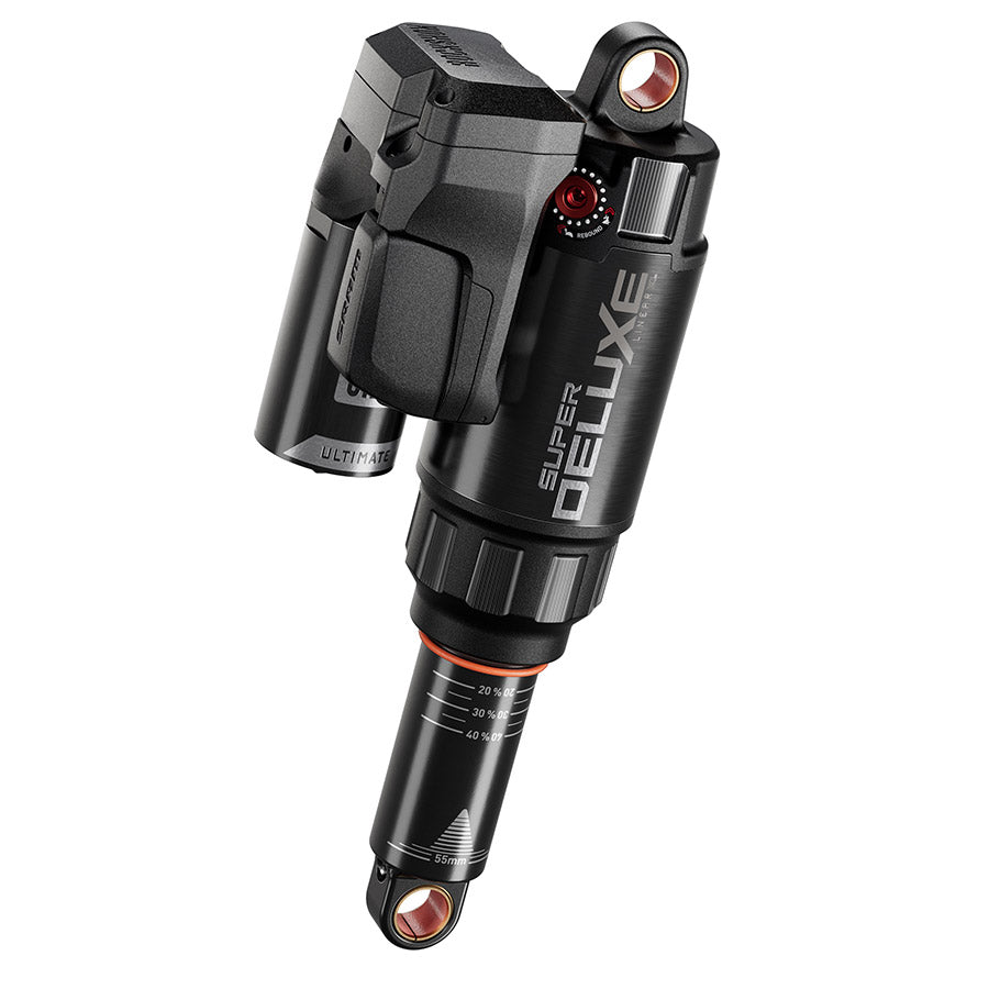 RockShox, Super Deluxe FLT Attendant D1, Rear shock, 210x55, Shaft Eyelet: Standard, Body Eyelet: Standard - 75 Deg Rotation, Token Loc 3, Reb55/Comp30, Mid4-Lock6, Specialized Stumpjumper Evo S2-S6 2021-2024