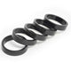 Wheels Manufacturing, Headset Spacer, 1-1/8'', Height: 1.5mm/2.5mm/5mm/7.5mm/10mm, Aluminum, 105pcs