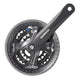 Shimano, Acera FC-M361, Crankset, 7/8 sp., 170mm, 28/38/48T, BCD:64/104mm, Square, 50 mm, Black, With chainguard