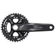 Shimano, FC-M4100-2, Crankset, Speed: 10, Spindle: 24mm, BCD: 64/96, 26/36, Hollowtech II, 170mm, Black, EFCM41002BCX66