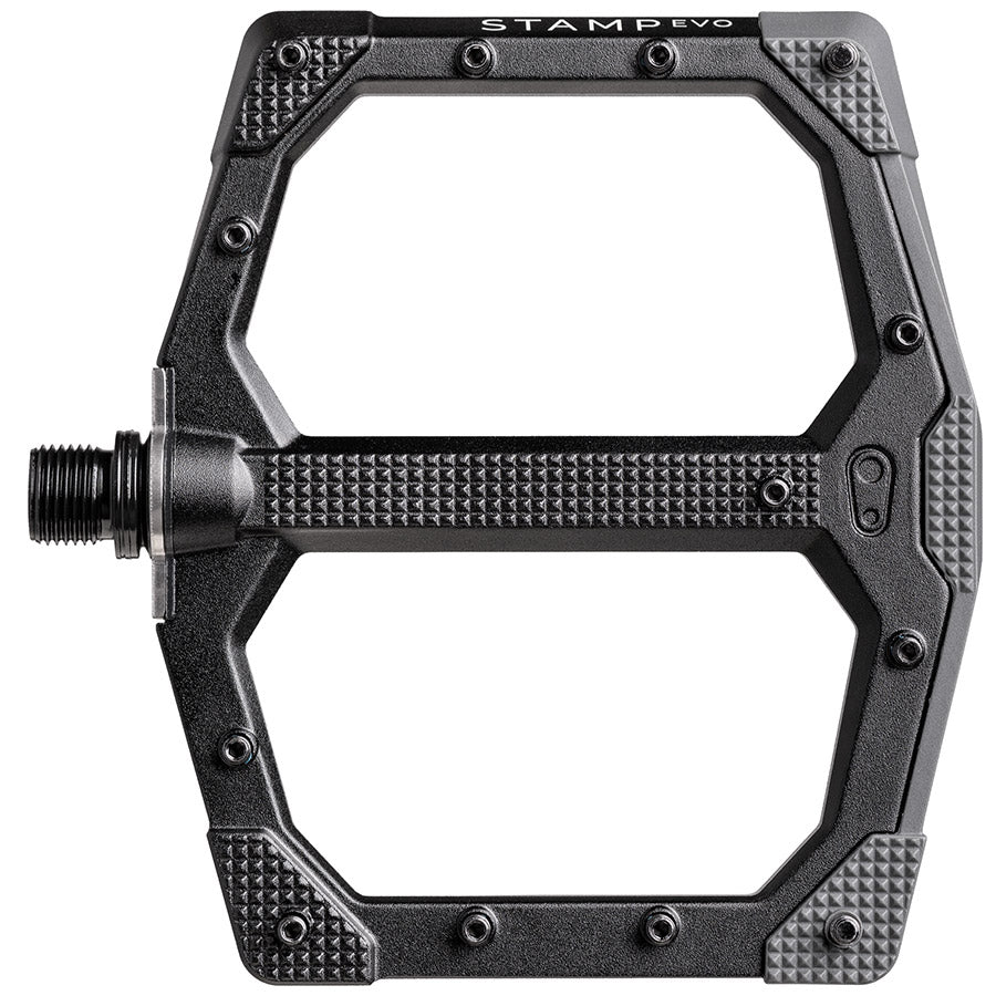 Crankbrothers, STAMP EVO Large, Platform Pedals, Body: Aluminum/Composite, Spindle: Cr-Mo, 9/16'', Black