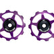 Aluminium Pulley set, for Colab Chain Tensioners, with Sealed Ball Bearings.Purple
