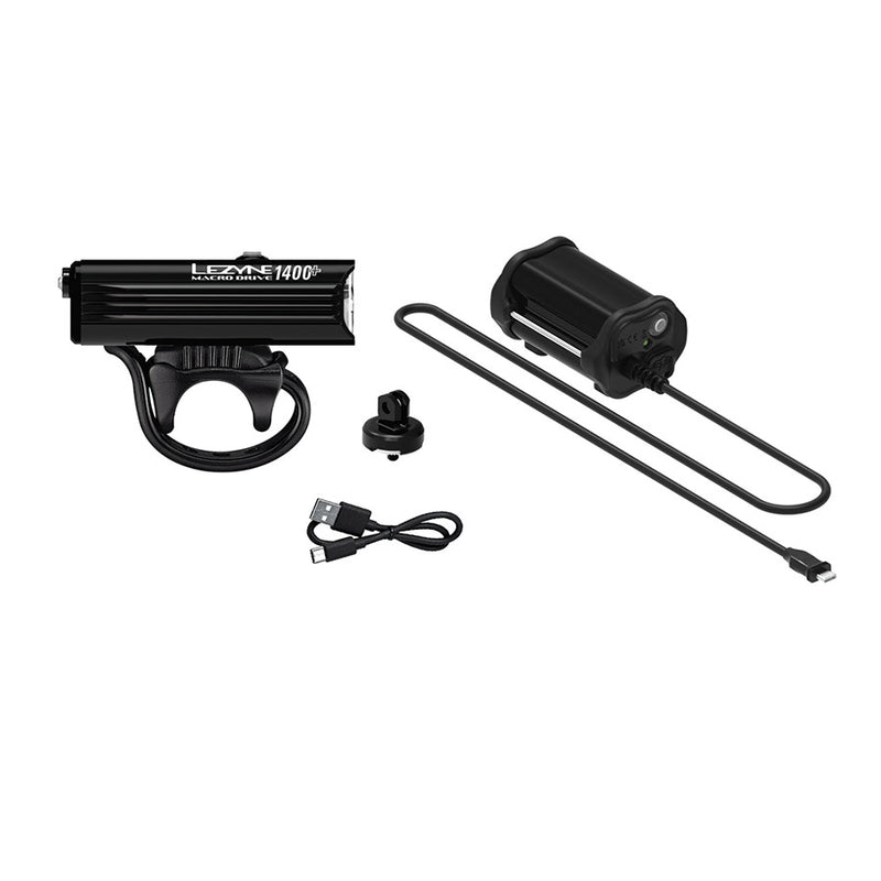 Lezyne, Macro Drive 1400+ Loaded, Light, Front, Black
