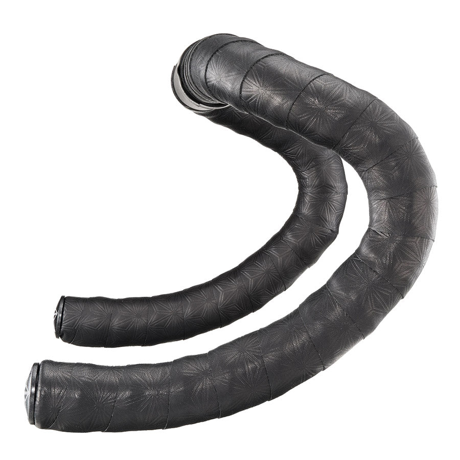 Supacaz, Pure Leather, Handlebar Tape, Black, with Black Star Plugs