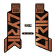 RockShox, Lyrik Ultimate Decal Kit, Matte Copper for Gloss Black Lowers