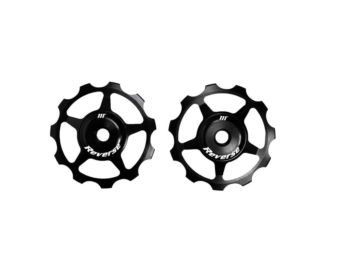 Aluminium Pulley set, for Colab Chain Tensioners, with Sealed Ball Bearings. Black
