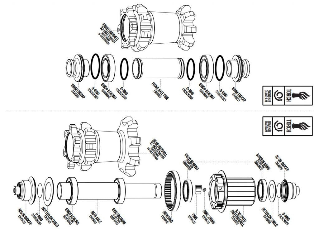 I9 Torch driver&hub small parts