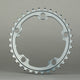 Absolute Black OVAL 110BCD 5 holes, 2X chainring, Silver Line