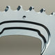 Absolute Black OVAL 110BCD 5 holes, 2X chainring, Silver Line