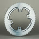 Absolute Black OVAL 110BCD 4 holes, 2X chainring, Silver Line