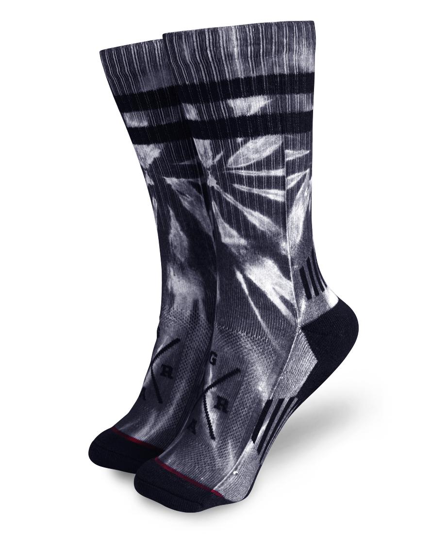 Chaussettes grises tie-dye 