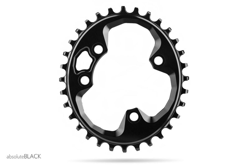 Absolute Black OVAL ROTOR  76BCD - flat chainring N/W