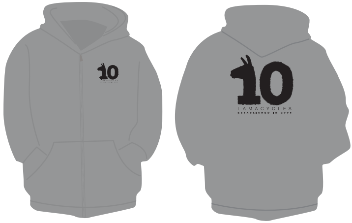 Lama Cycles 10th year anniversary hoodie