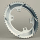 Absolute Black OVAL 110BCD 4 holes, 2X chainring, Silver Line