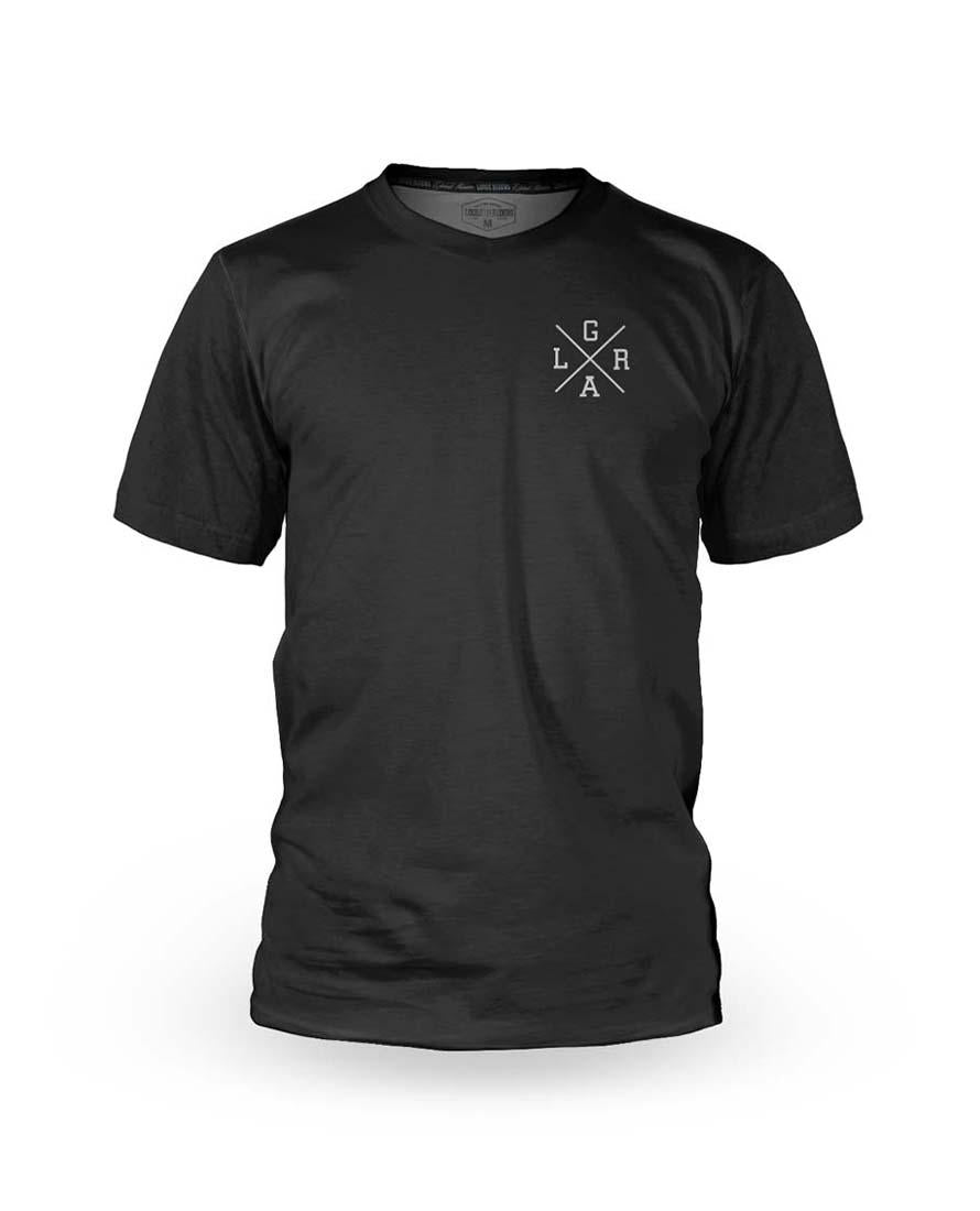 Maillot technique LR pour homme, noir basique, taille S 