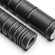 Poignées MTB en silicone noir absolu avec embouts de guidon en aluminium