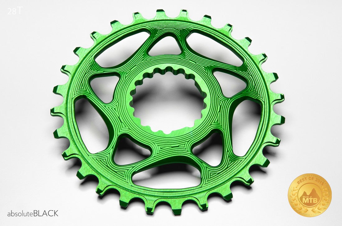 Absolute Black Round Cannondale Hollowgram direct mount N/W chainring