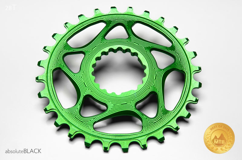 Absolute Black Round Cannondale Hollowgram direct mount N/W chainring