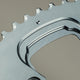 Absolute Black OVAL 110BCD 4 holes, 2X chainring, Silver Line