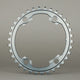 Absolute Black OVAL 110BCD 4 holes, 2X chainring, Silver Line