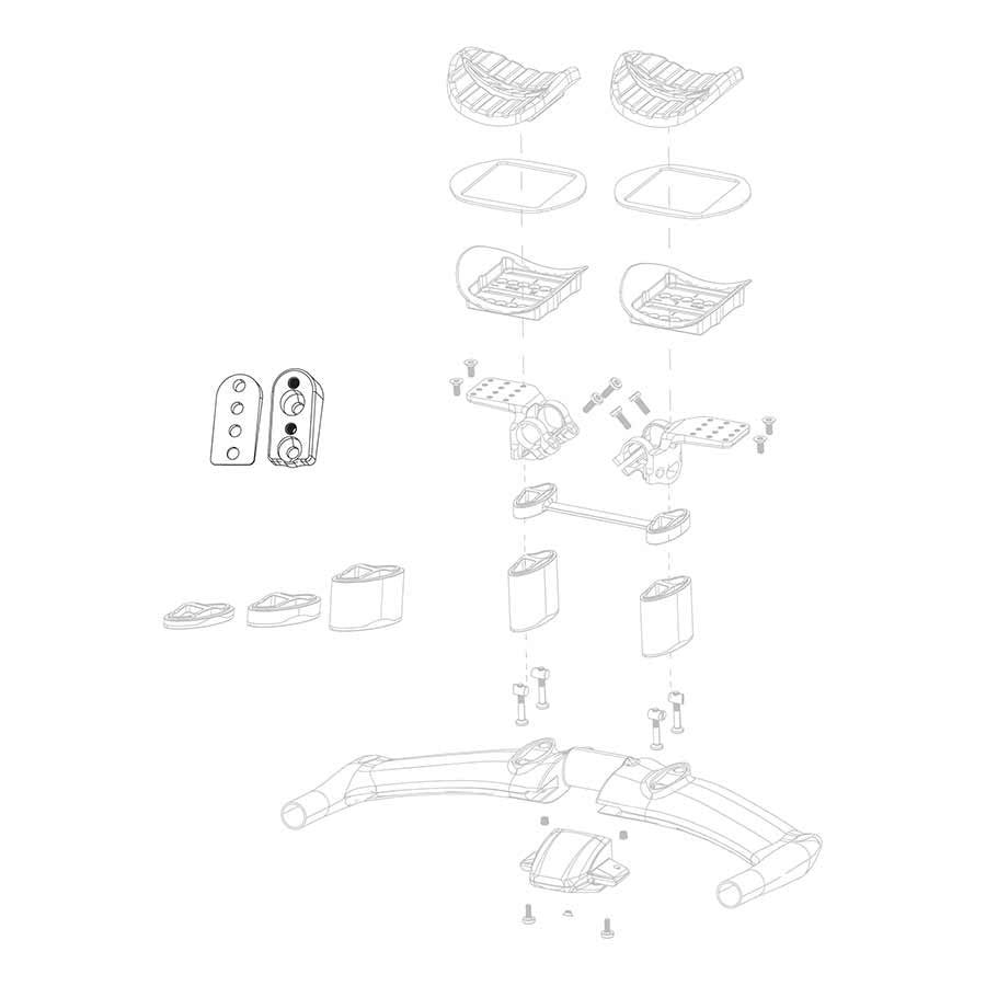 Kit de cales d'angle d'accoudoir Zipp Vuka Aero C1, accessoires de guidon