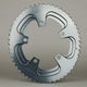 Absolute Black OVAL 110BCD 5 holes, 2X chainring, Silver Line