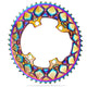 Absolute Black 110/4 BCD 2X, 9100, 8000 PVD Rainbow Oval Chainring