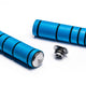 Poignées MTB en silicone noir absolu avec embouts de guidon en aluminium