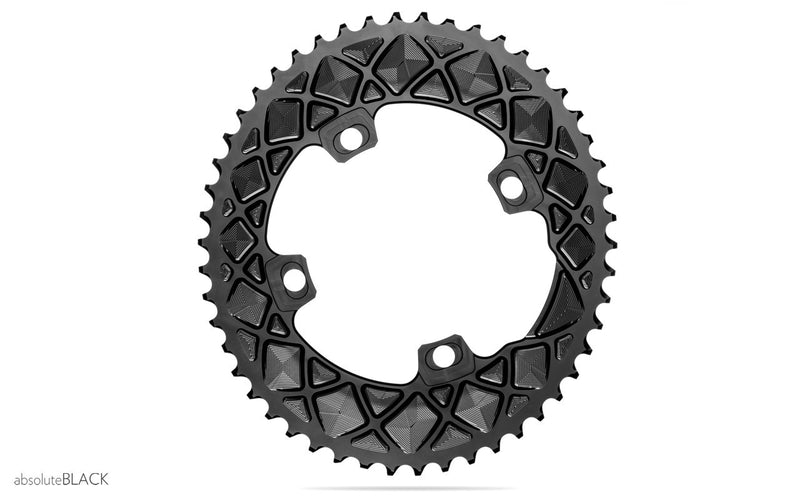 Absolute Black 110/4&5 BCD 2X Chainring FSA Gossamer, SL-K & K-Force