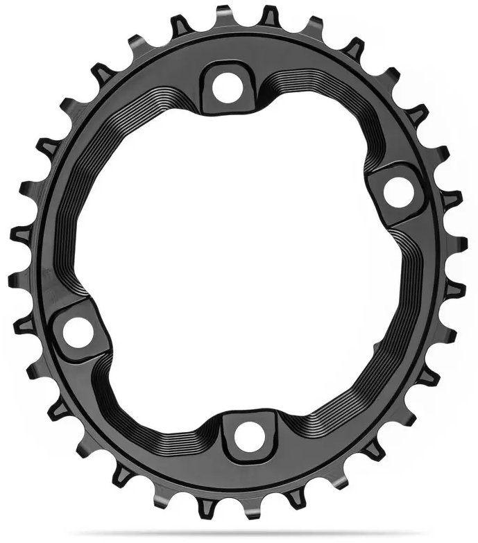 Absolute Black OVAL XT M8000/MT700 chainring for Shimano HG+ 12spd