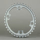 Absolute Black OVAL 110BCD 4 holes, 2X chainring, Silver Line