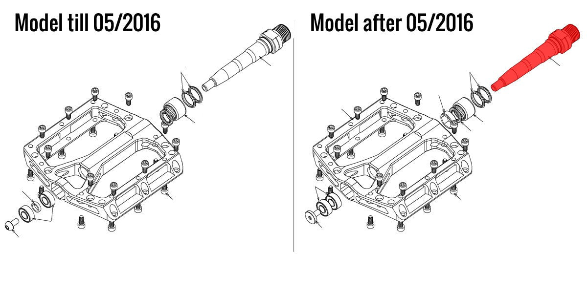 Axle links after 05/2016 (CrMo steel) for Black ONE pedal