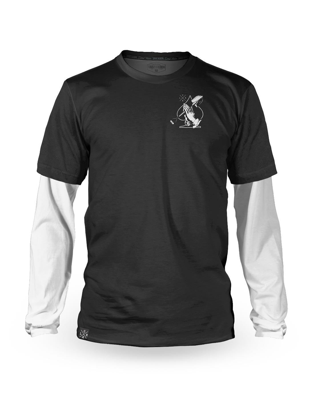LR Mens Tech LS Jersey Praying Hands Black