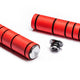 Poignées MTB en silicone noir absolu avec embouts de guidon en aluminium