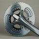 Absolute Black OVAL 110BCD 5 holes, 2X chainring, Silver Line