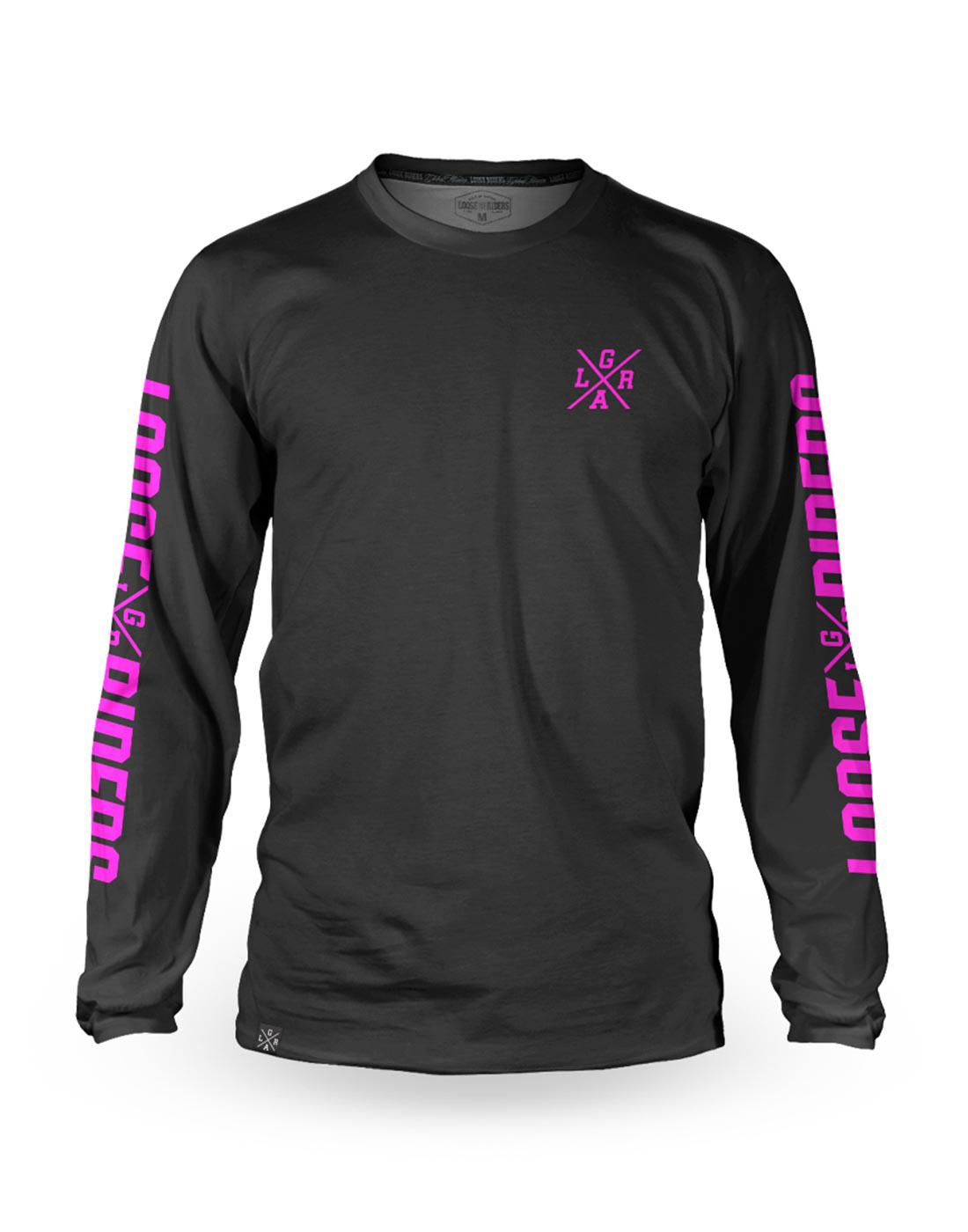 LR Mens Tech LS Jersey Sender Black Pink