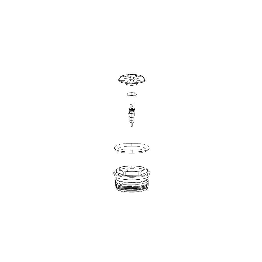 RockShox Top Cap - 32mm Spline BLK Air Spring Parts