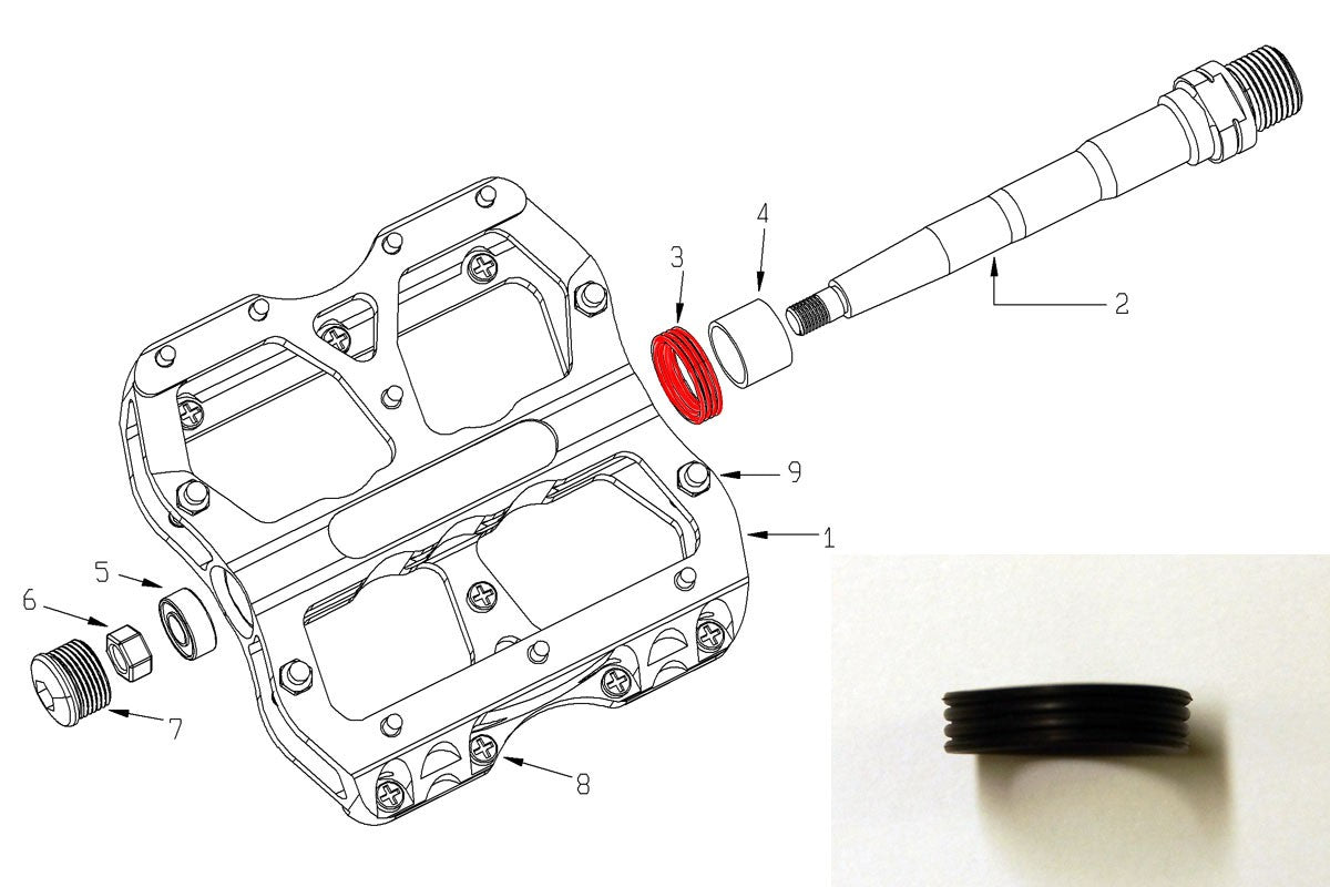 2xREVERSE Axle Stop Rubber for Escape Pedal