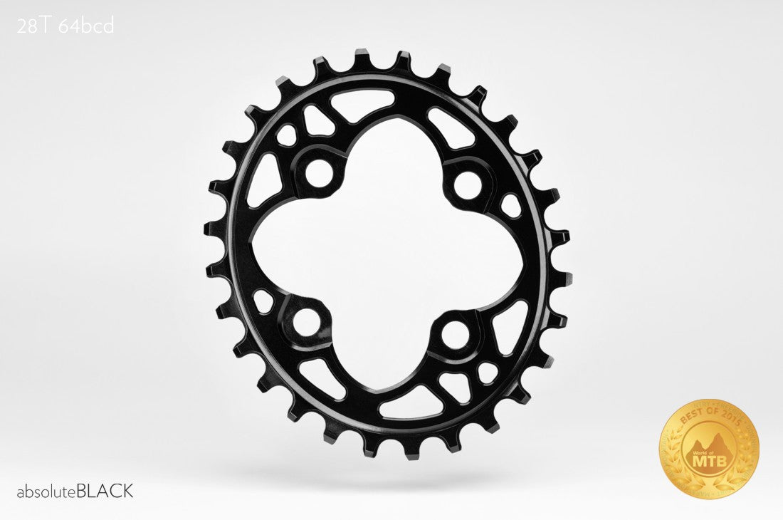 Absolute Black OVAL 64BCD Chainring N/W