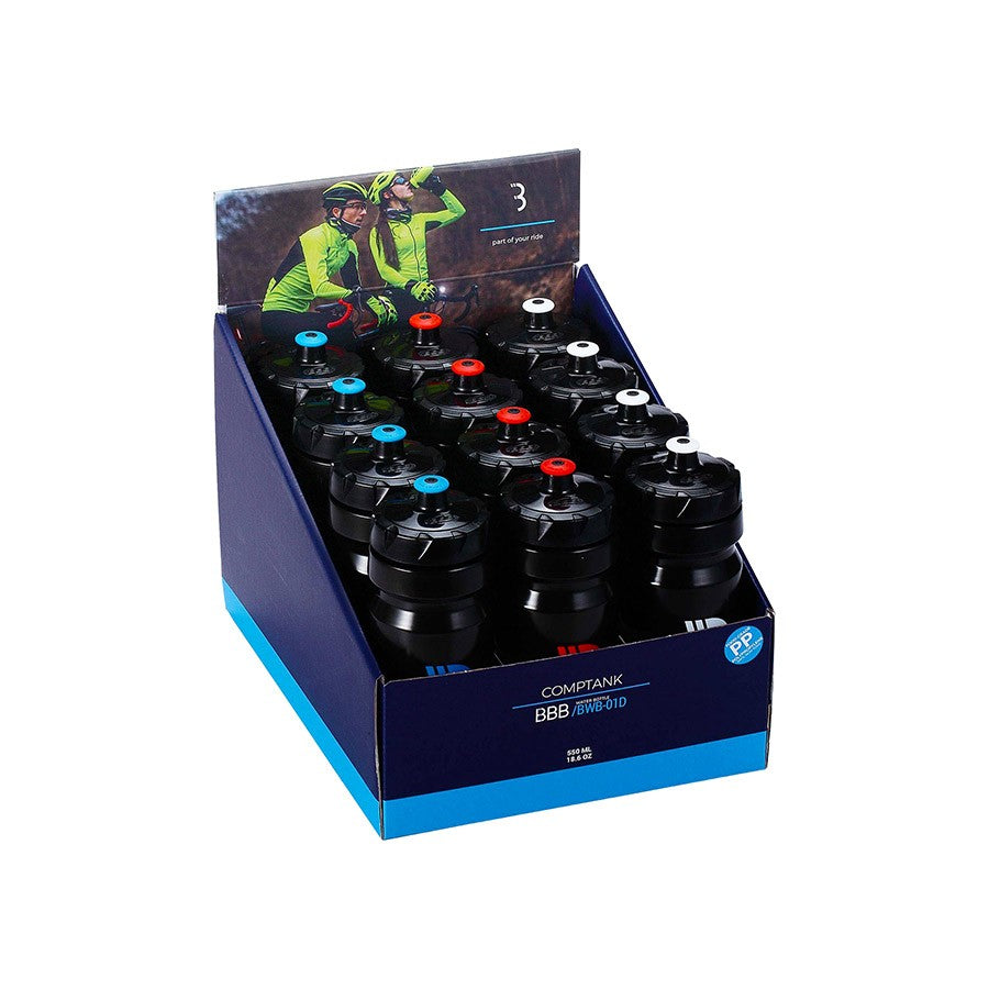 BBB Cycling BWB-01D CompTank 550 Display Water Bottles