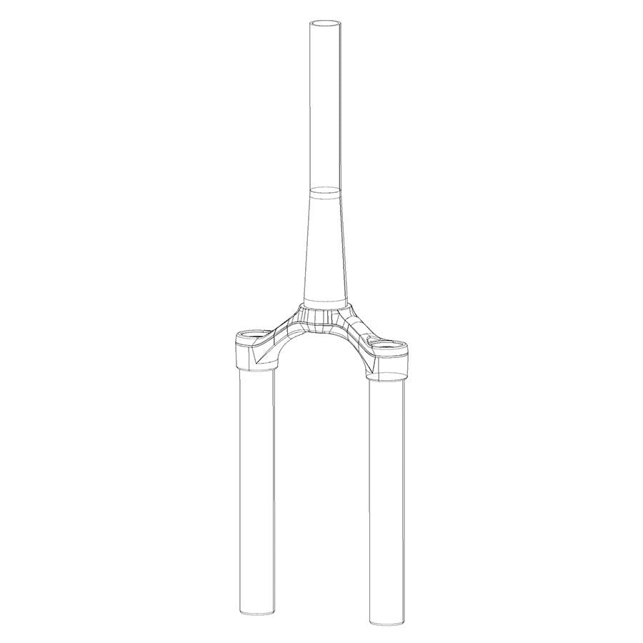 RockShox CSU SIDB/RBA 2927+ 51 TPR BLK Fork Uppers