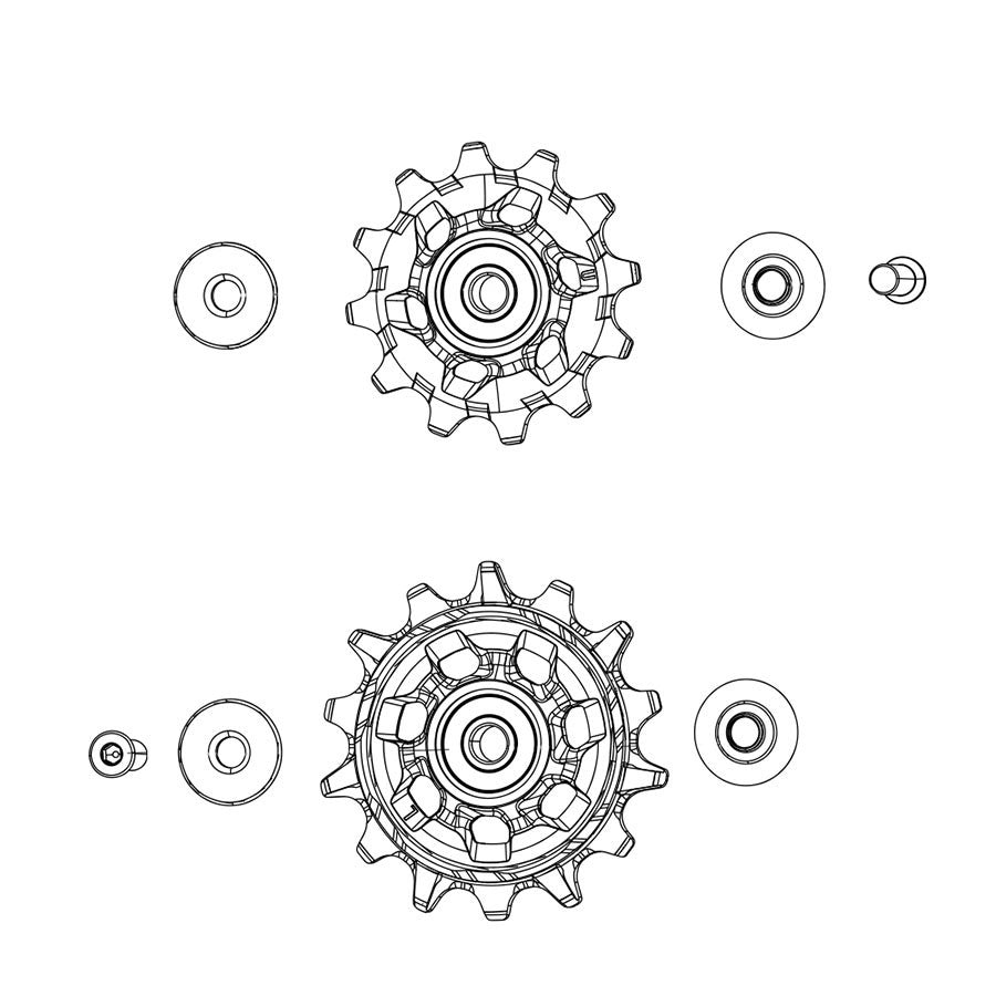 SRAM GX Eagle AXS Pulley Kit Rear Derailleurs Pulleys