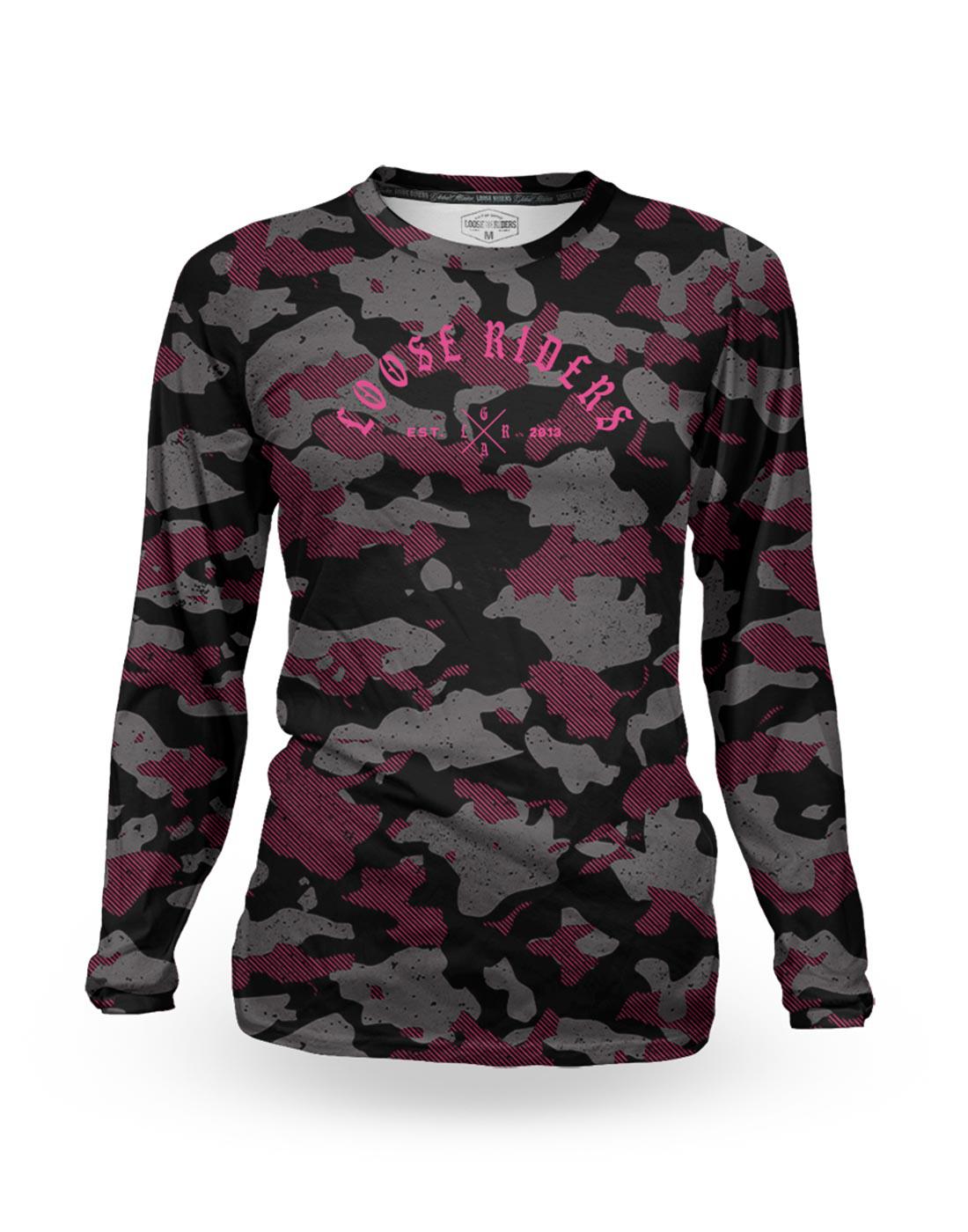 LR Womens  Tech LS Jersey Pink Camo