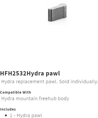 I9 Hydra driver & hub small parts