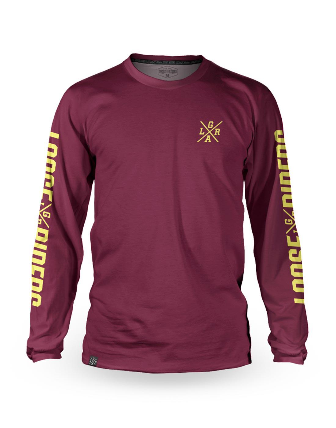 LR Mens Tech LS Jersey Sender Burgundy
