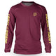 LR Mens Tech LS Jersey Sender Burgundy