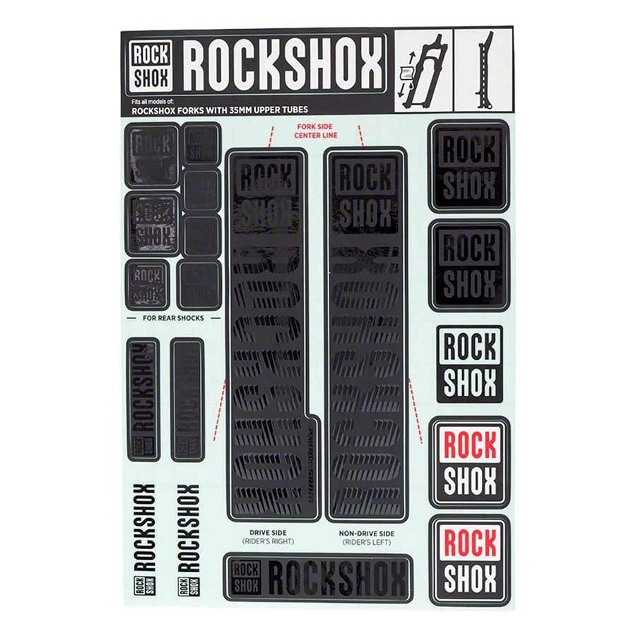 RockShox 35mm Decal Kit - MY18 Fork Decals